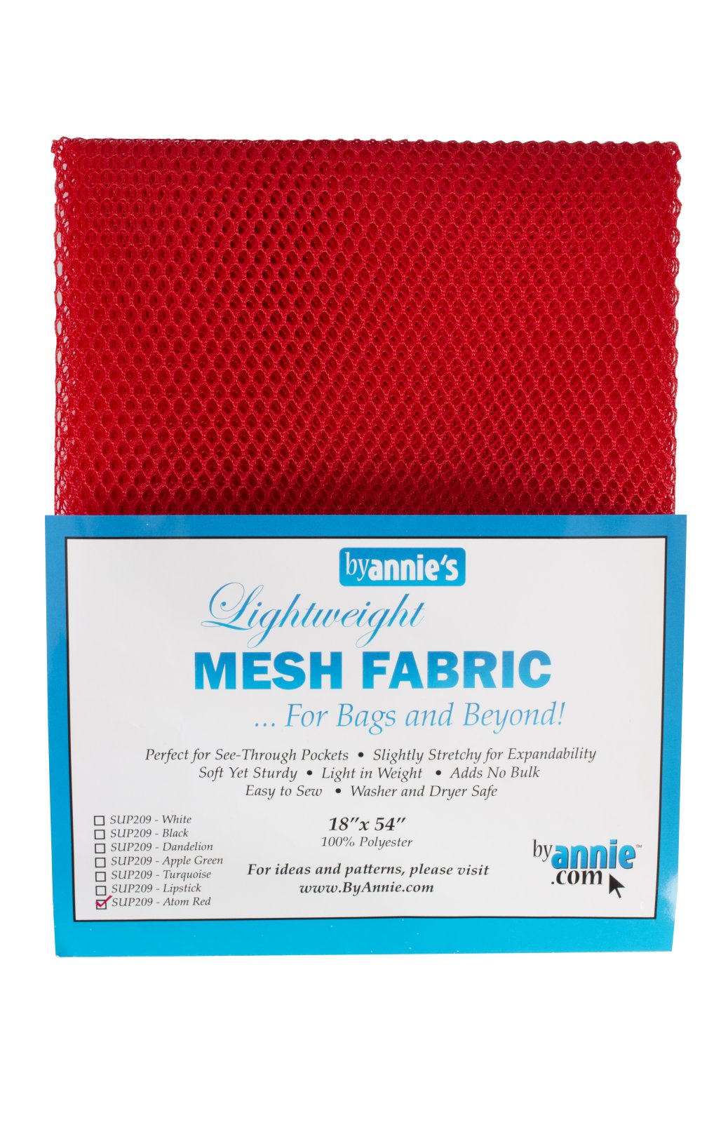 Lightweight Mesh - Atom Red - 18" x 54"