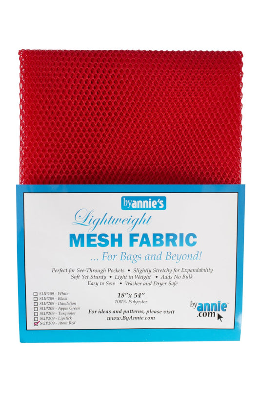 Lightweight Mesh - Atom Red - 18" x 54"