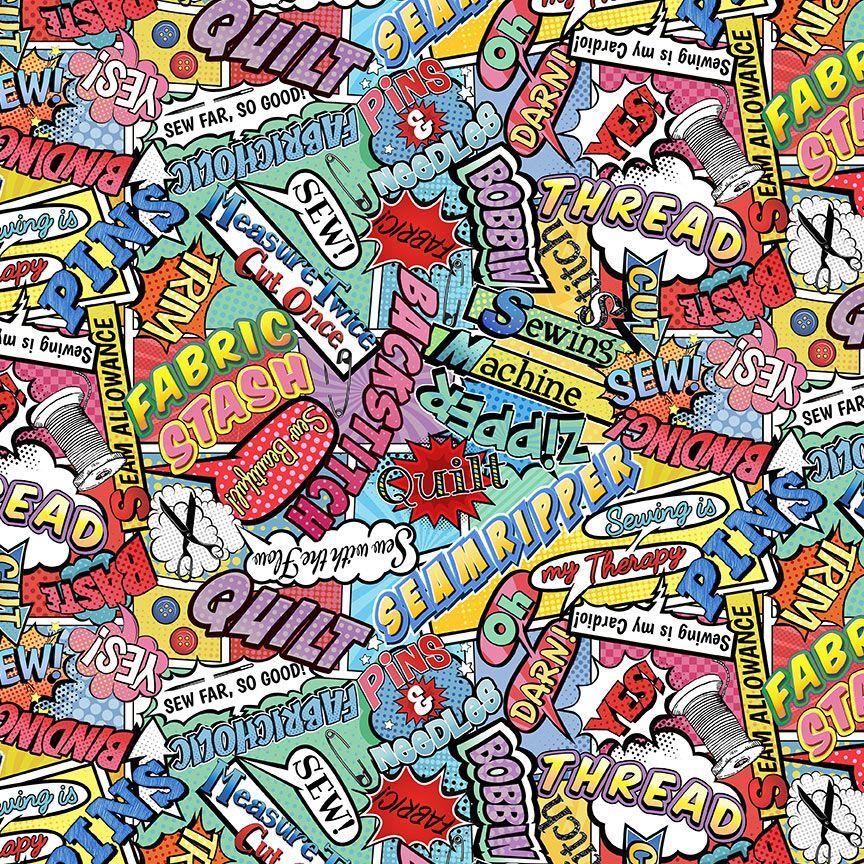 Sewing & Quilting  Words Comic