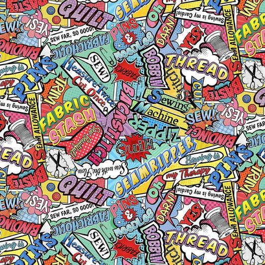 Sewing & Quilting  Words Comic
