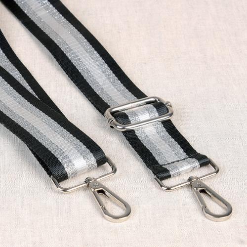 Shoulder Strap - W/ Hardware - Black Silver