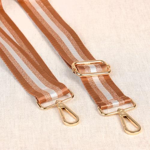 Shoulder Strap - W/ Hardware - Brown Rose