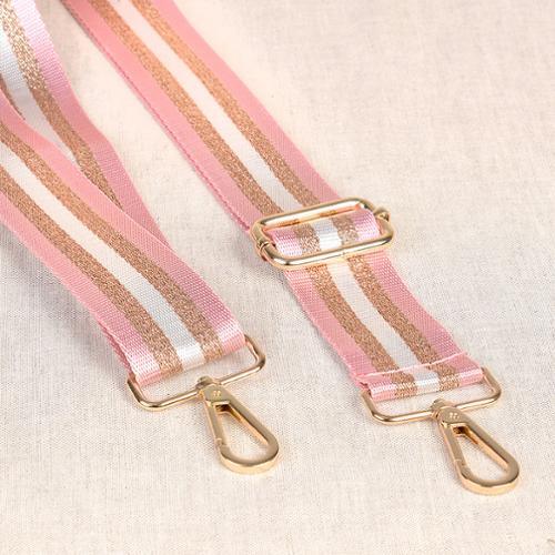 Shoulder Strap - W/ Hardware - Pink Rose