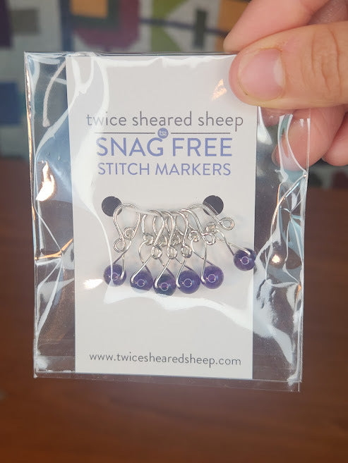 Stitch Markers - Purple Loops