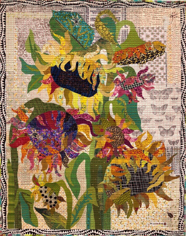 Sunflowers Collage Pattern by Laura Heine