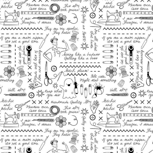 Sweary Stitching - 108" Wideback