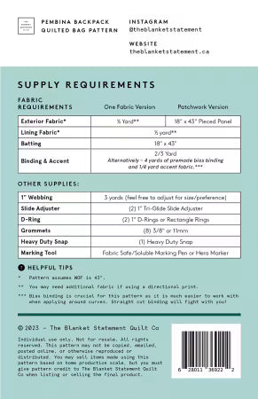 Pembina Backpack Quilted Bag
