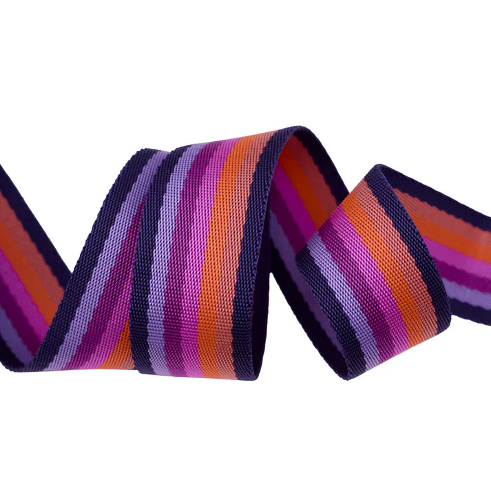 Floral Reef 1.5" Webbing - Smooth Sailing - Ultra Violet 3yds