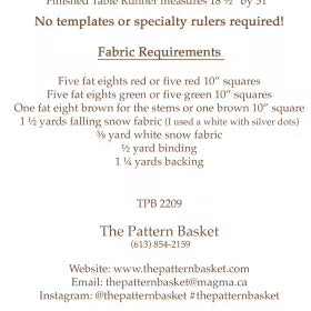 back cover the snowy pines table runner with fabric requirements
