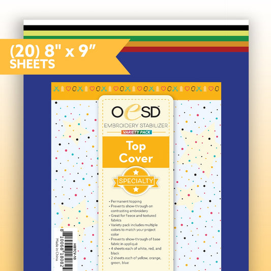Top Cover Permanent Topping - Colors 8"x9" - 20 sheets