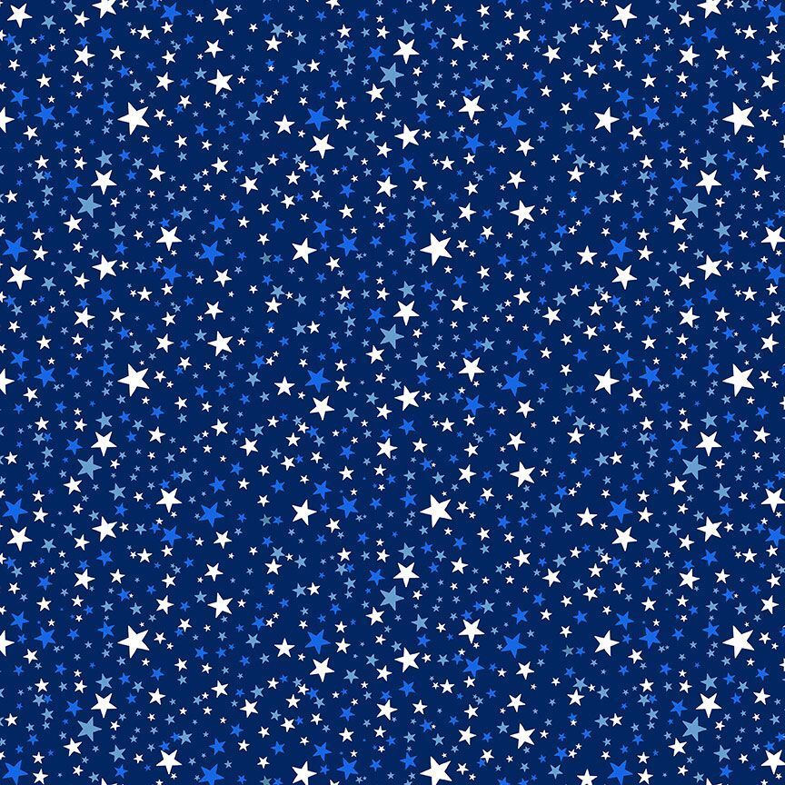 Tossed Stars - Navy