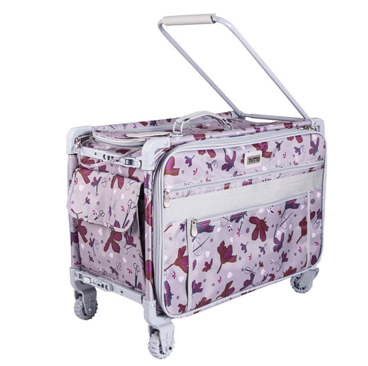 Tutto - Machine Case on Wheels - Extra Large (24") - Gray/Pink
