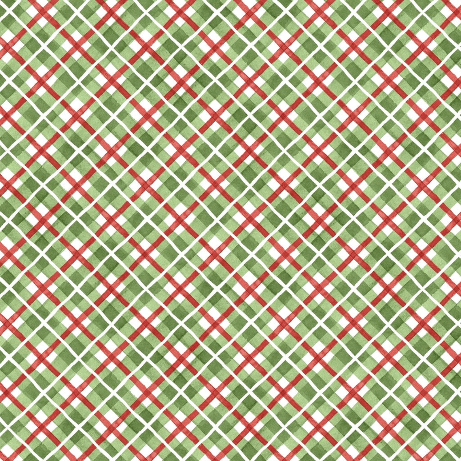Patterned paper with red, green, and white geometric design