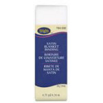 Satin Blanket Binding - White