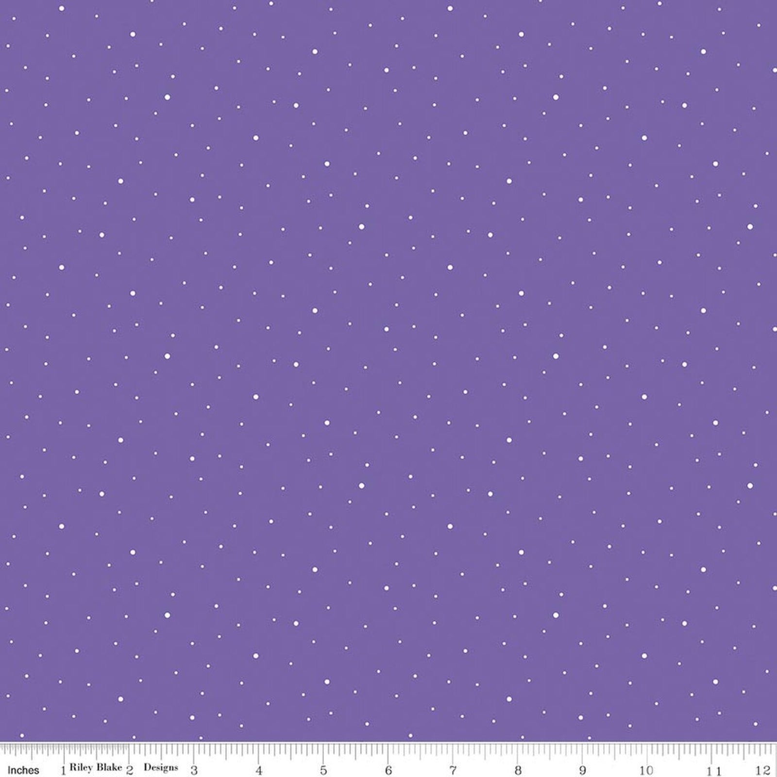 Purple fabric with little white dots