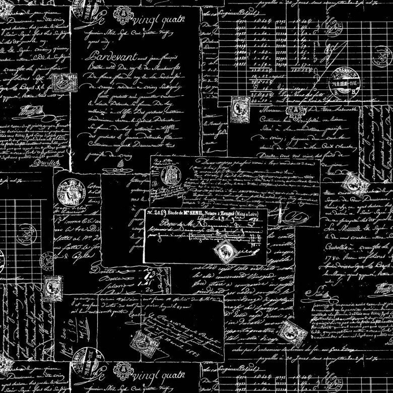 108" Wideback - Caligraphy Black