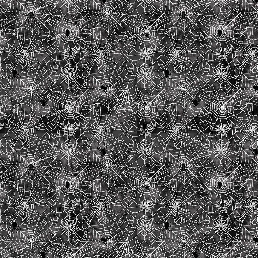 Spiders on webs fabric