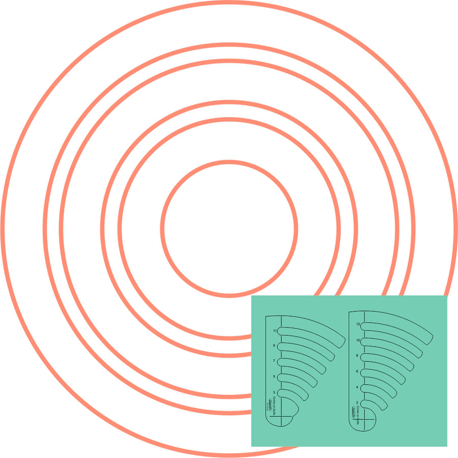 Westalee - Circles on Quilts Template Set 1 - Low Shank