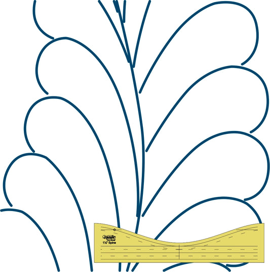 Westalee Feather Spine Template  12" - High Shank