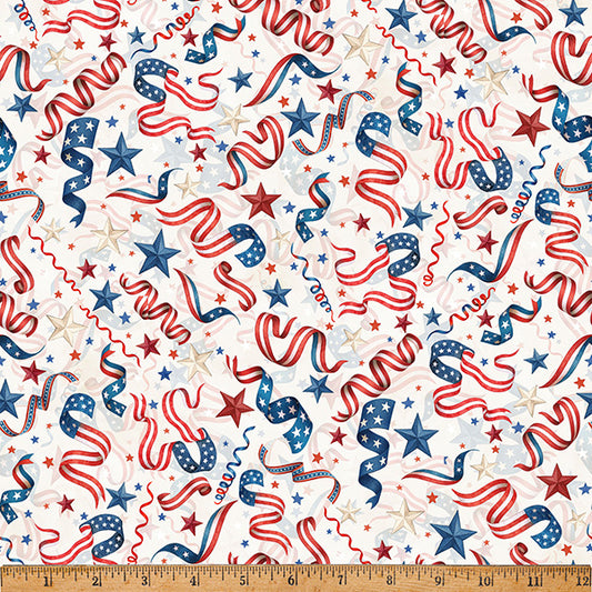 Red Truck Road Trip - Ribbons - Ivory