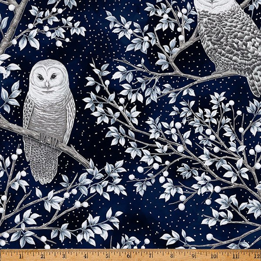 Midnight Perch - Owl - Midnight Silver