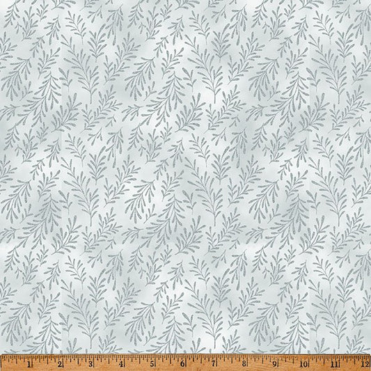 Midnight Perch - Fronds - Gray Silver