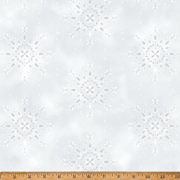 Midnight Perch - Lg Snowflakes - December Silver
