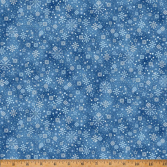 Midnight Perch - Sm Snowflakes - Navy Silver