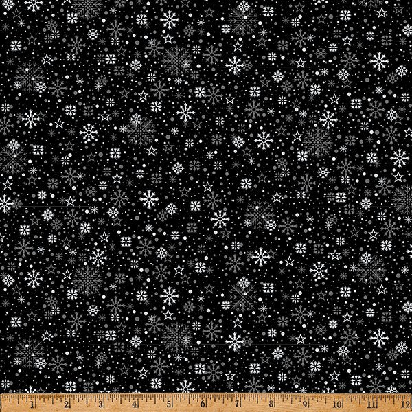 Midnight Perch - Sm Snowflakes - Onyx Silver