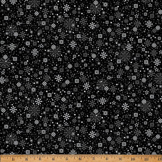 Midnight Perch - Sm Snowflakes - Onyx Silver