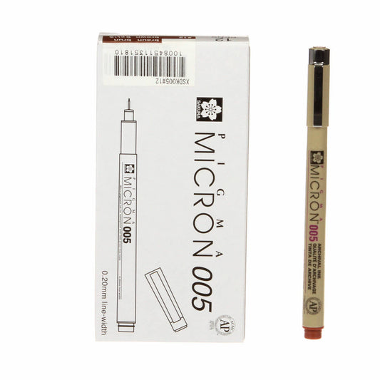 Pigma Micron 005 Pen .20mm Brown