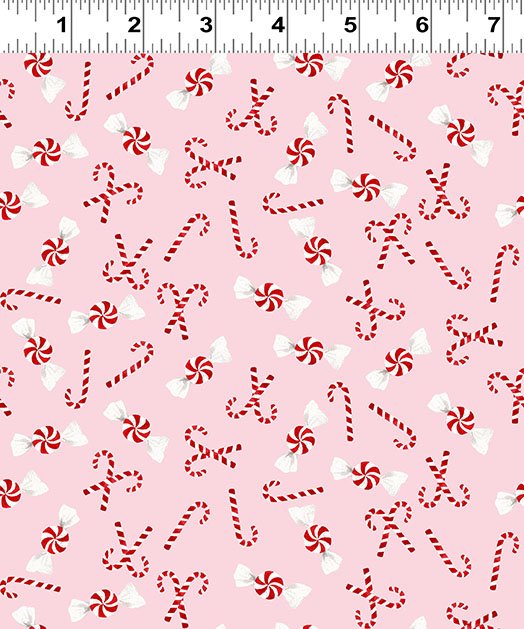 Santa Paws - Candy Canes - Pink