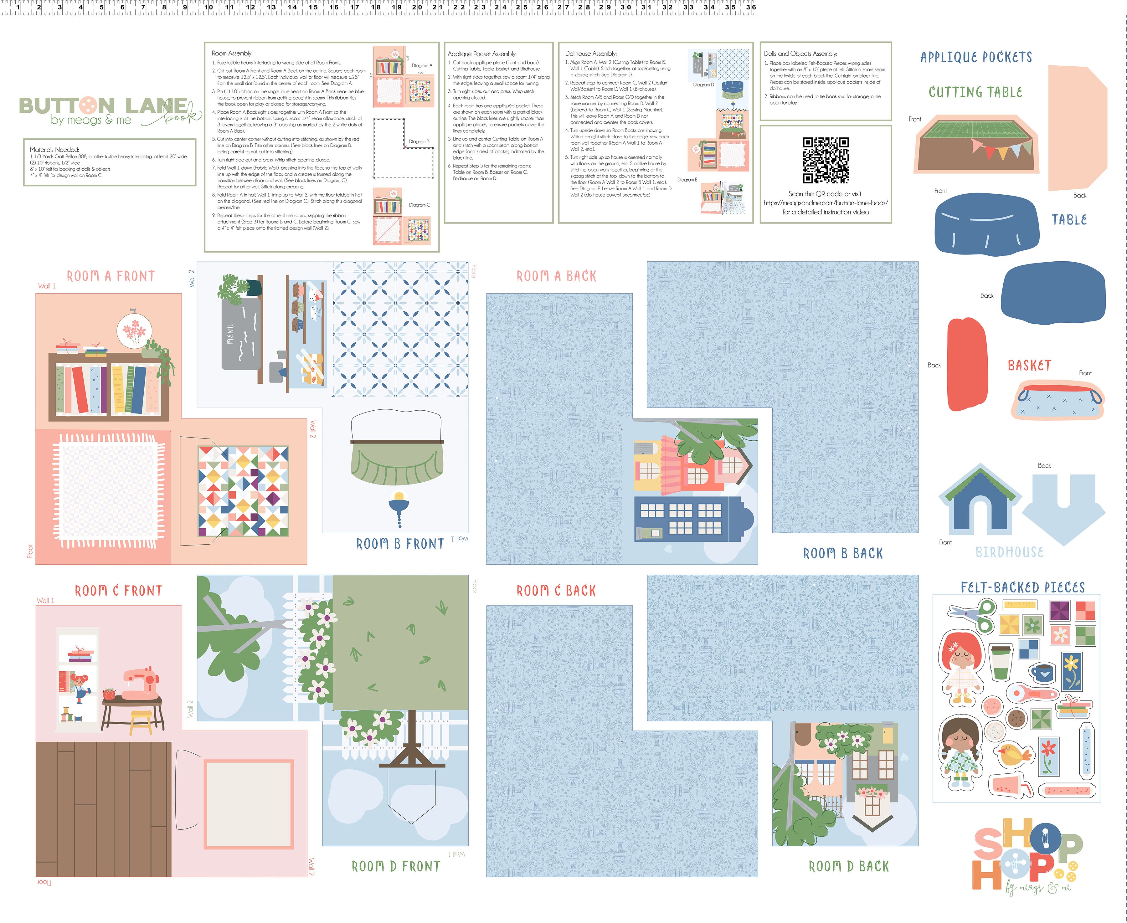 Shop Hop - Canvas - Button Lane Panel
