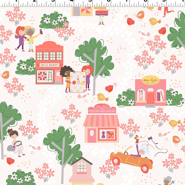 Shop Hop - Toile - Pale Pink