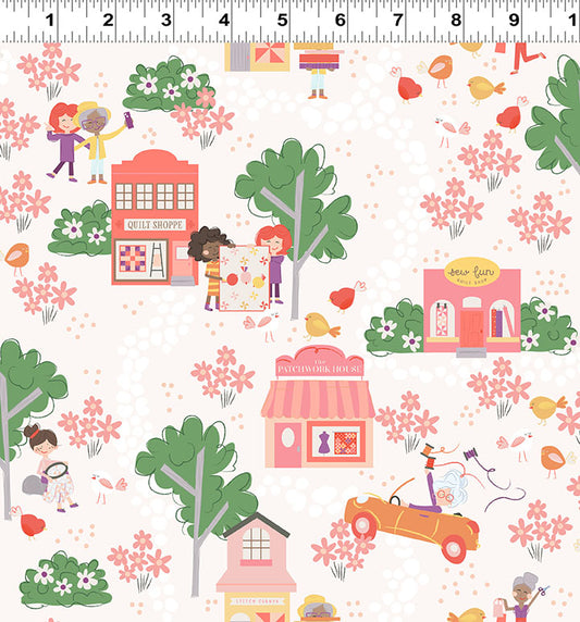 Shop Hop - Toile - Pale Pink