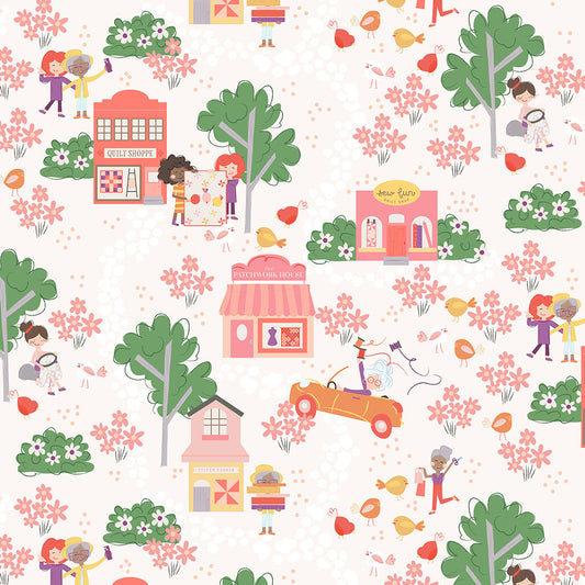 Shop Hop - Toile - Pale Pink
