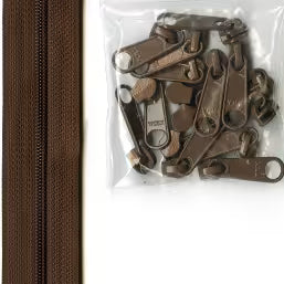 Zippers by the Yard - Seal Brown - 4 yards