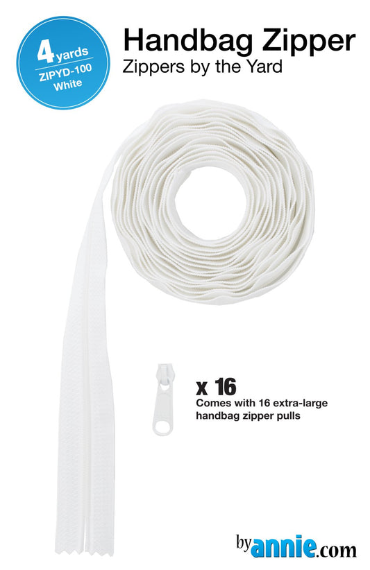 Zippers by the Yard - White - 4 yards