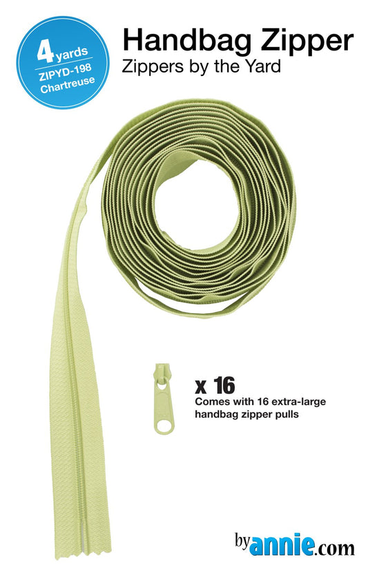 Zippers by the Yard - Chartreuse - 4 yards