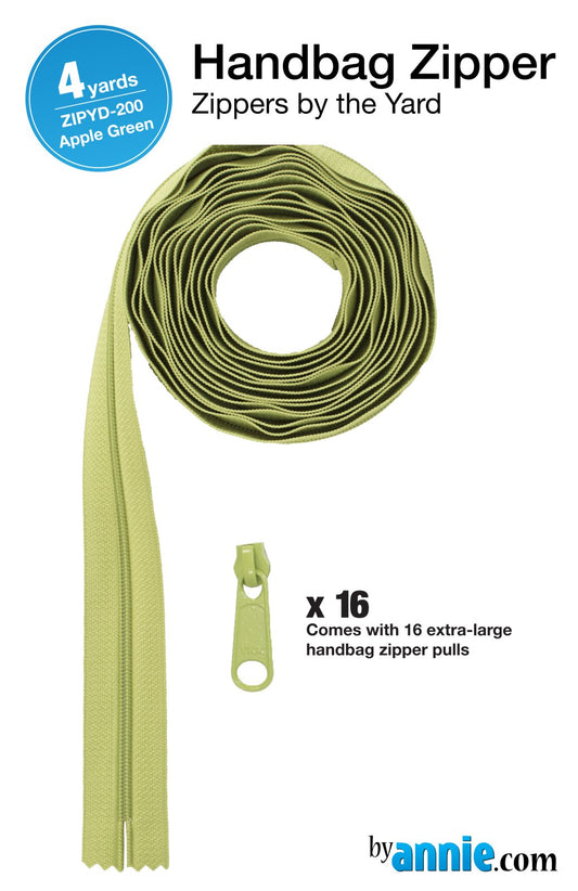 Zippers by the Yard - Apple Green - 4 yards