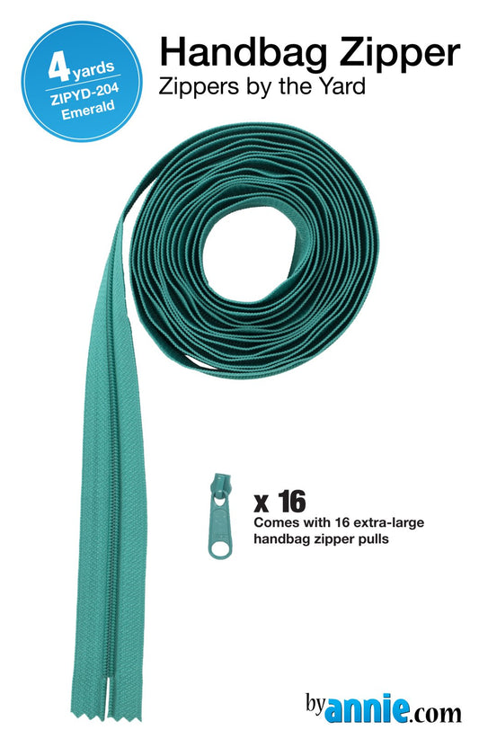 Zippers by the Yard - Emerald - 4 yards