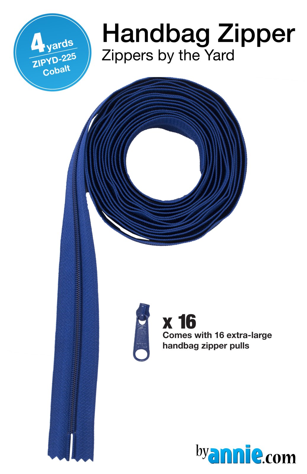 Zippers by the Yard - Colbalt Blue - 4 yards