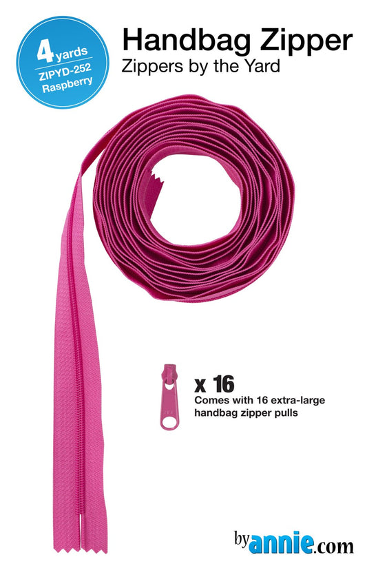 Zippers by the Yard - Raspberry - 4 yards