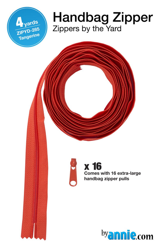 Zippers by the Yard - Tangerine - 4 yards