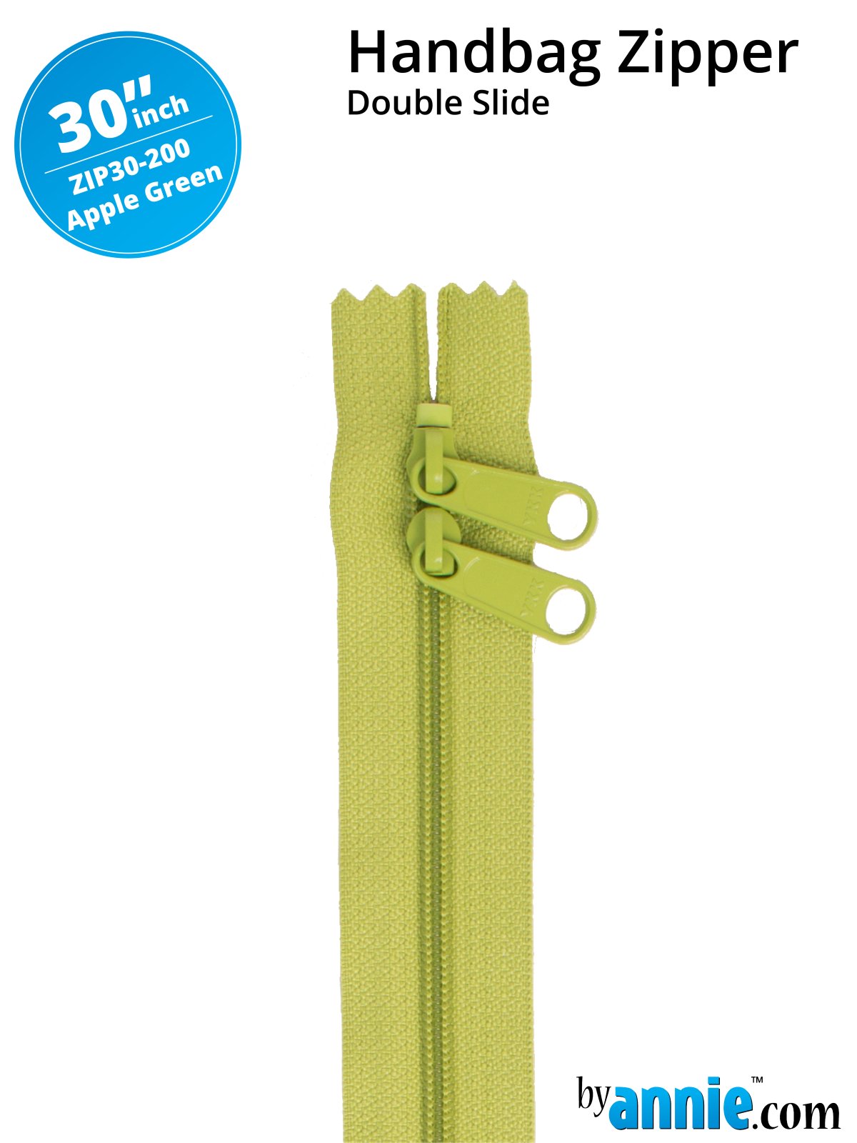 Zipper 30" Double Slide - Apple Green