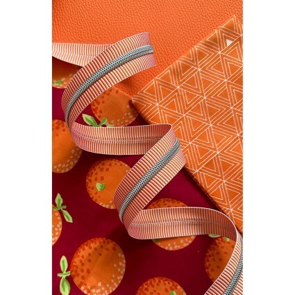 Zipper Tape with Nickel Teeth - Orange