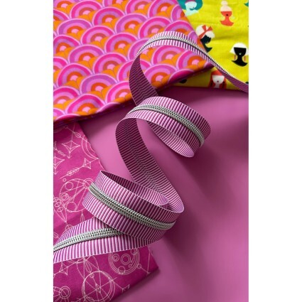 Zipper Tape with Nickel Teeth - Purple