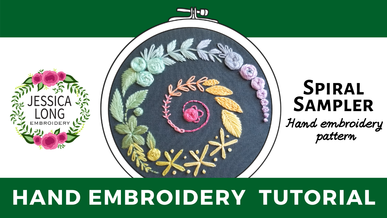 Spiral Sampler Beginner Embroidery Kit: White