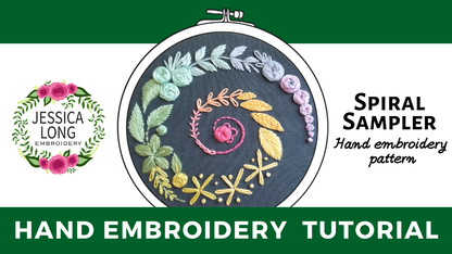 Spiral Sampler Beginner Embroidery Kit: White