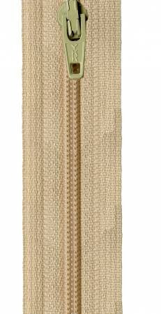 Zipper- 14" Trimmable -Straw